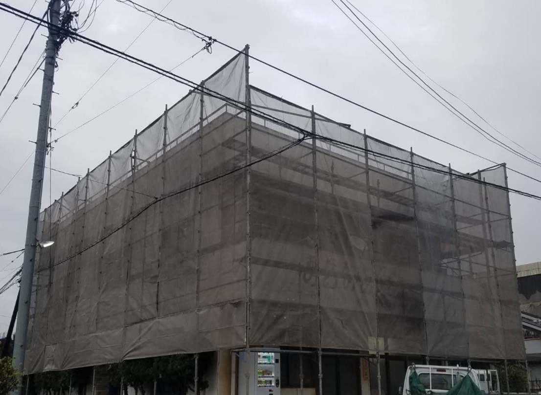 2021-2月倉敷市飲食店塗り替え工事